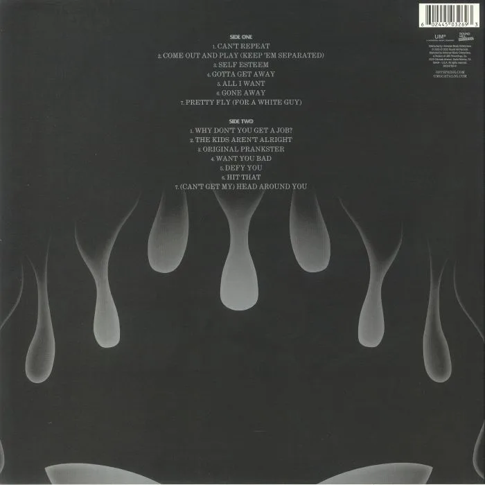 Обратная сторона обложки — The OFFSPRING — Greatest Hits (reissue)