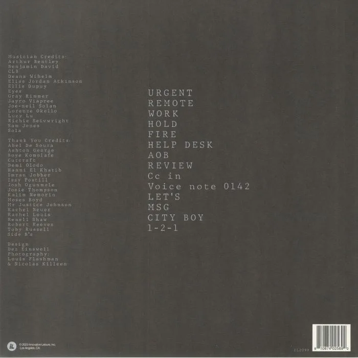 Back cover — RARELYALWAYS — Work