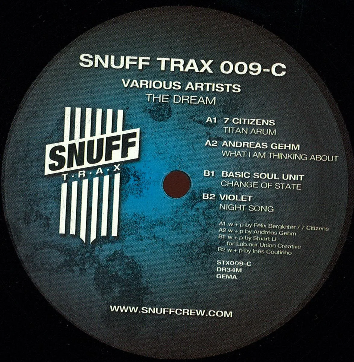 Back cover — Snuff Trax — The Dream