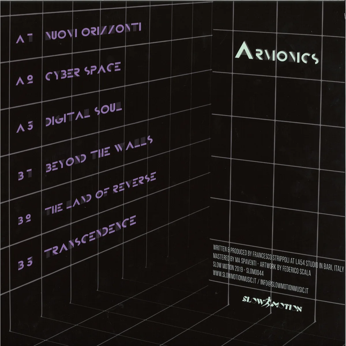 Обратная сторона обложки — Armonics — NUOVO ORIZZONTI EP