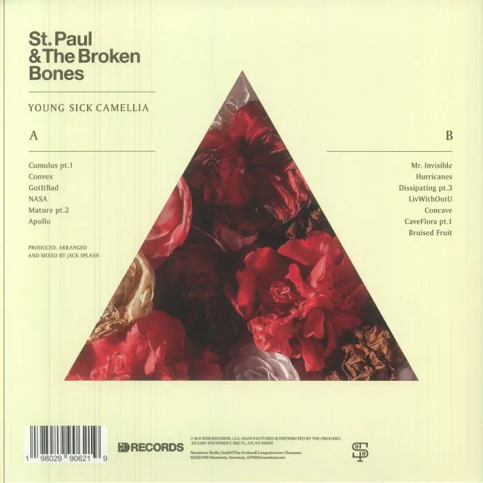 Back cover — ST PAUL & THE BROKEN BONES — Young Sick Camellia (reissue)