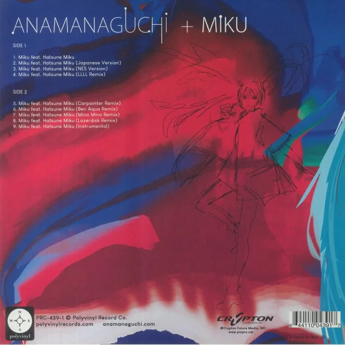 Обратная сторона обложки — ANAMANAGUCHI / HATSUNE MIKU — Miku