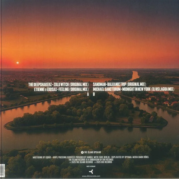 Back cover — The DEEPSHAKERZ / ETIENNE / EDDSAX / SANDMAN / MICHAEL SANCTORUM — The Island EP 1