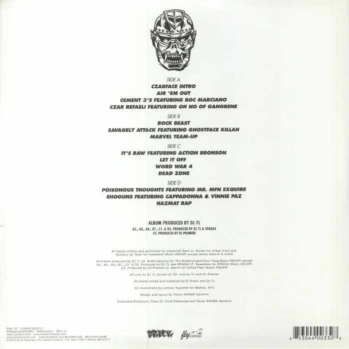 Back cover — INSPECTAH DECK / 7L & ESOTERIC — Czarface