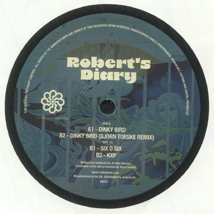 Обратная сторона обложки — ROBERT'S DIARY — Dinky Bird EP (feat Bjorn Torske remix)