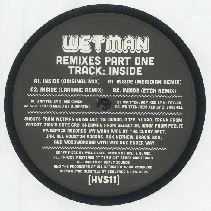 Back cover — WETMAN — Remixes Part 1