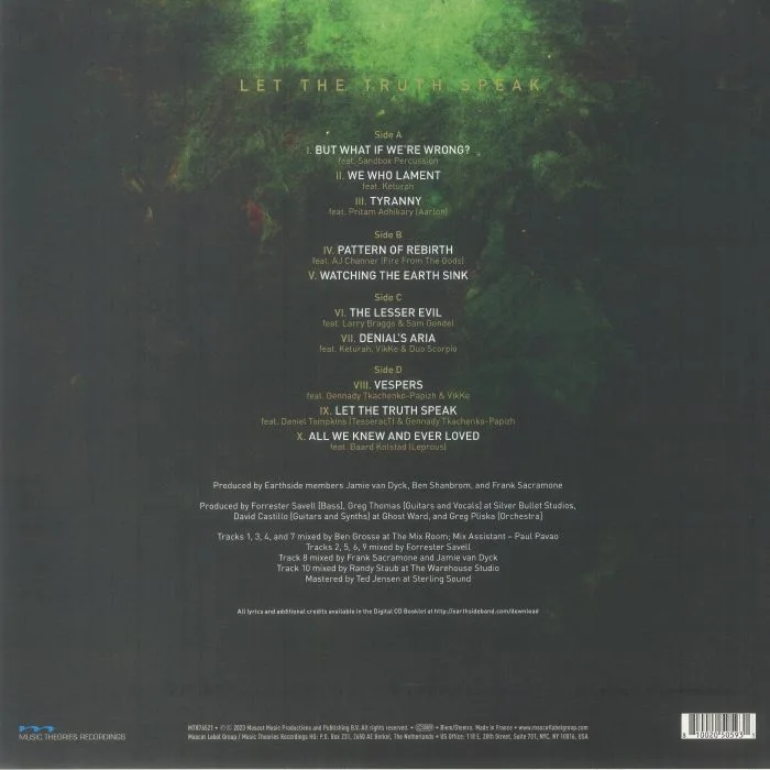 Back cover — EARTHSIDE — Let The Truth Speak