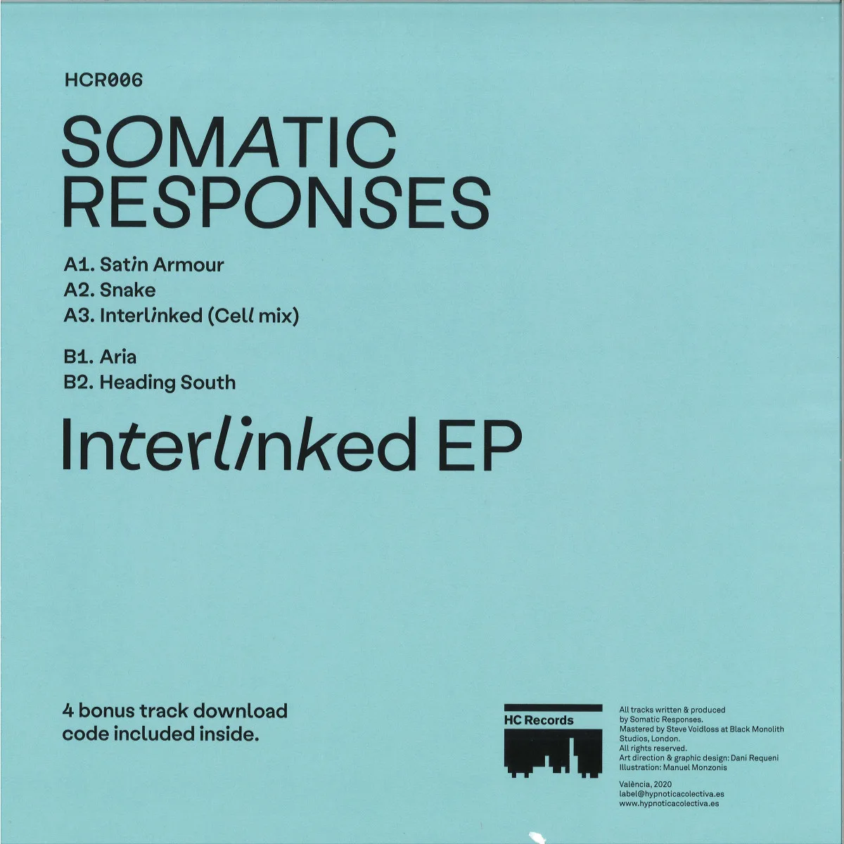 Обратная сторона обложки — Somatic Responses — Interlinked EP