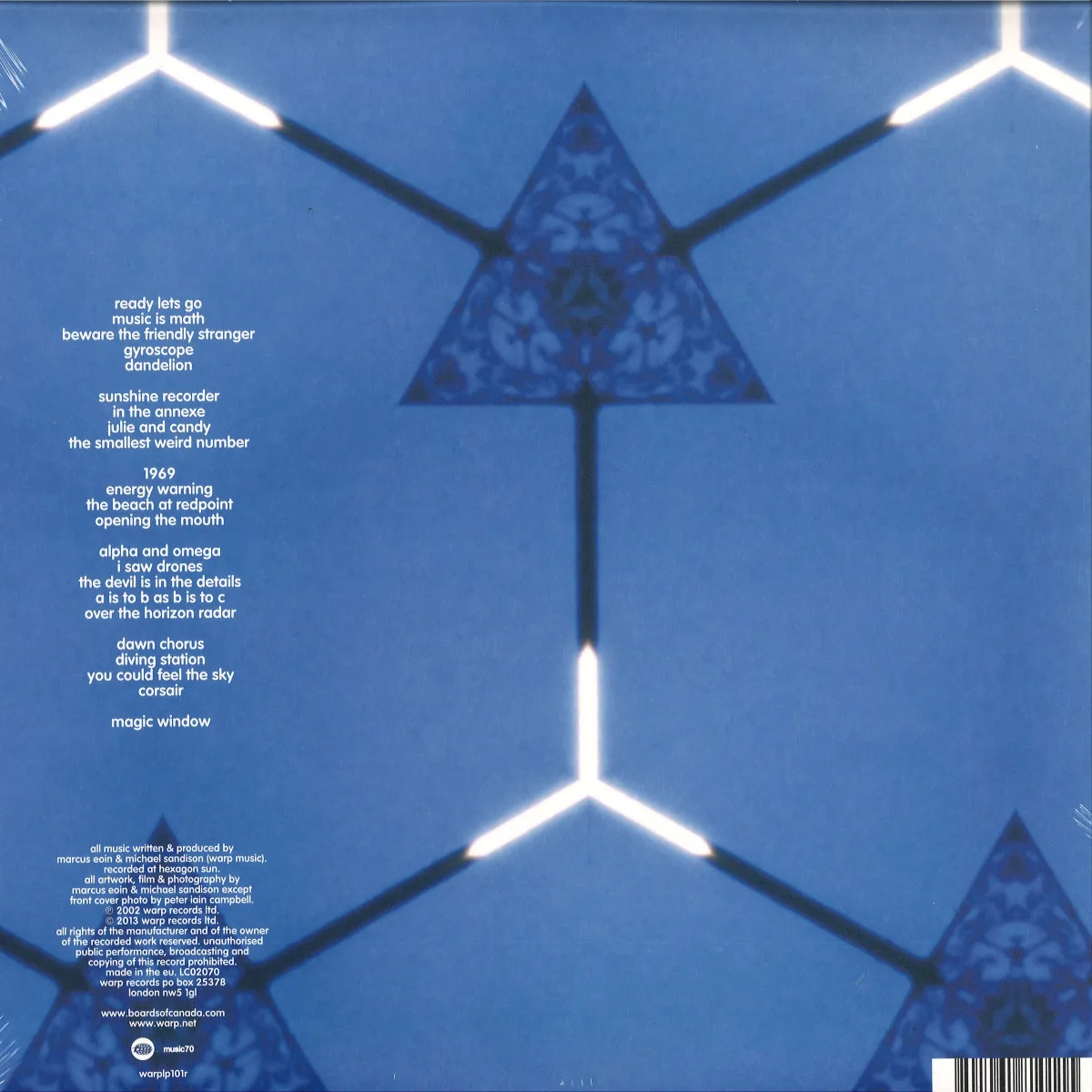 Back cover — Boards Of Canada — GEOGADDI LP 3x12"
