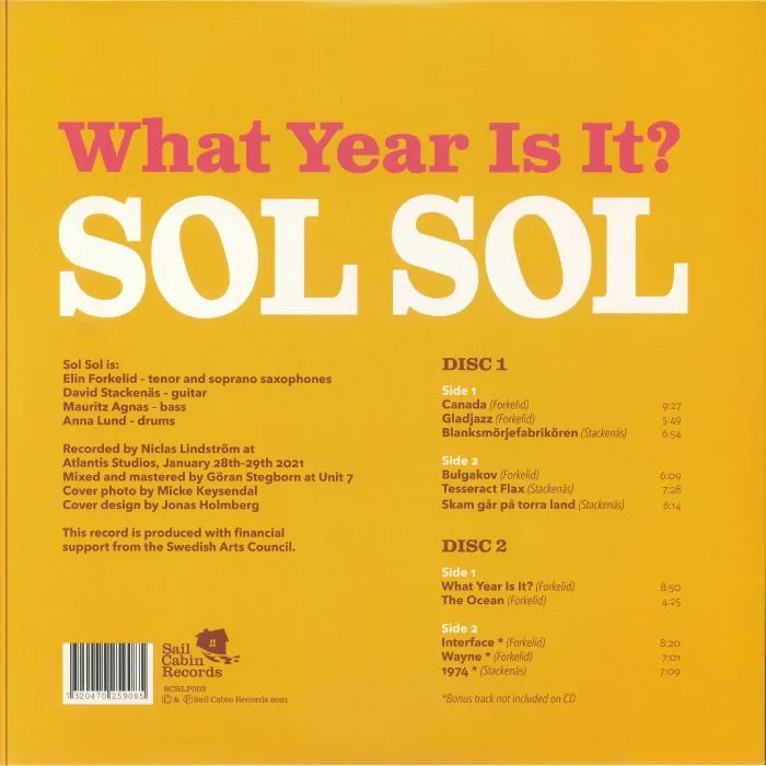Back cover — SOL SOL — What Year Is It?