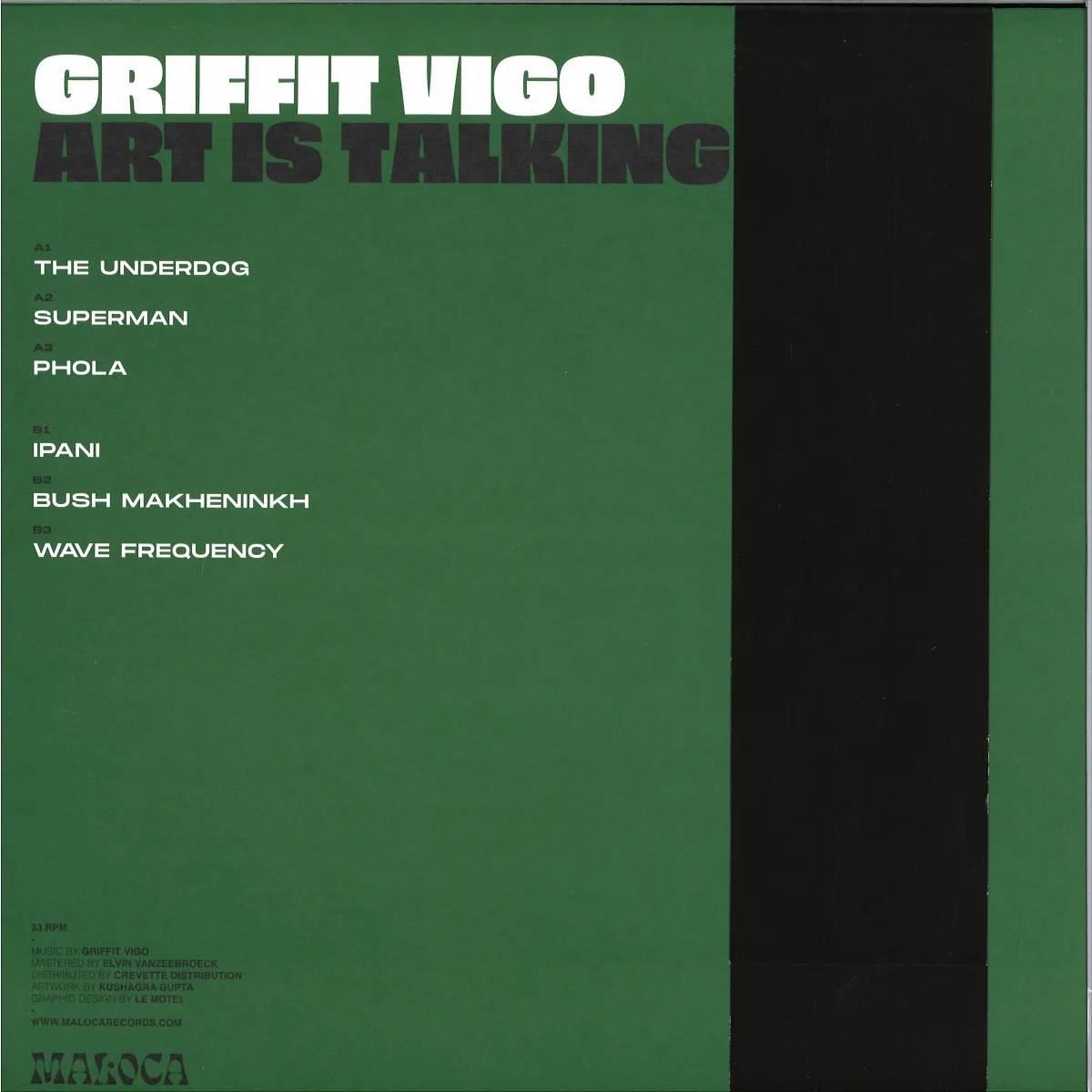 Back cover — Griffit Vigo — ART IS TALKING EP