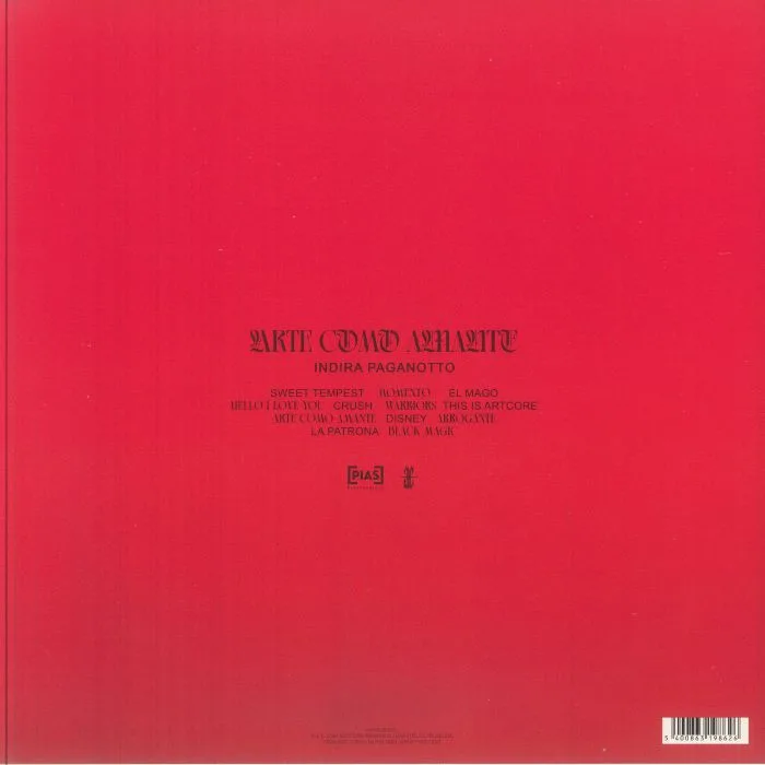 Back cover — Indira PAGANOTTO — Arte Como Amante