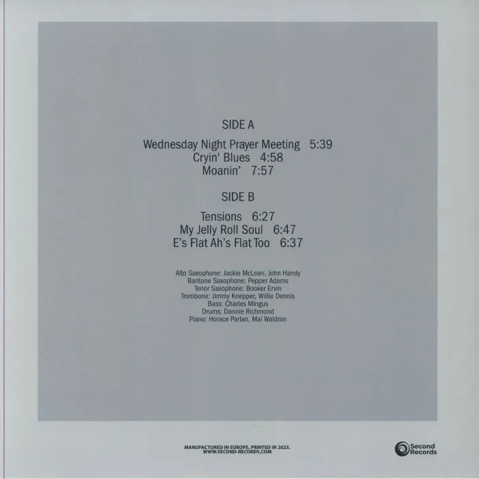 Back cover — Charles MINGUS — Blues & Roots (reissue)