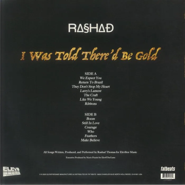 Back cover — RASHAD — I Was Told There'd Be Gold