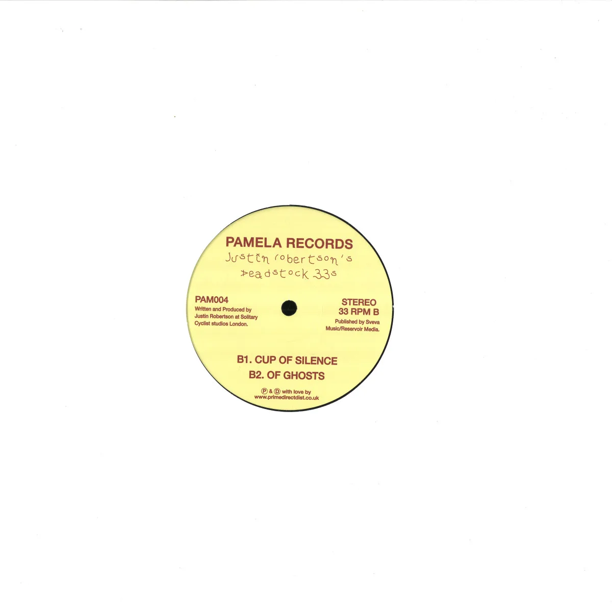 Back cover — Justin Robertson — Deadstock 33s