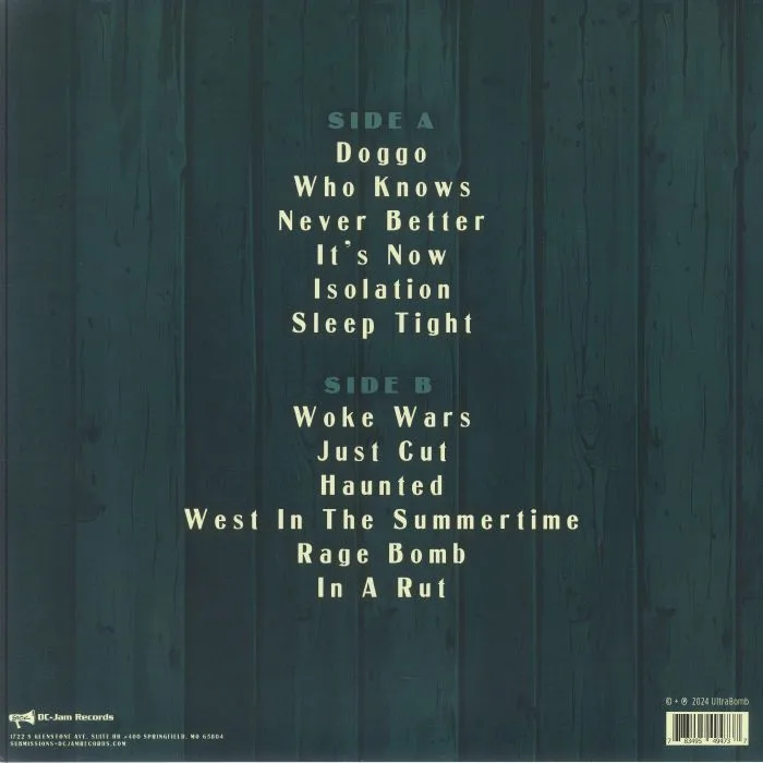 Back cover — ULTRABOMB — Dying To Smile