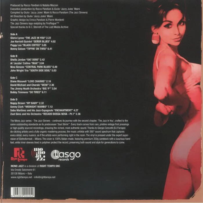 Back cover — VARIOUS — The Jazz Sinners: The Jazz In You Volume 2