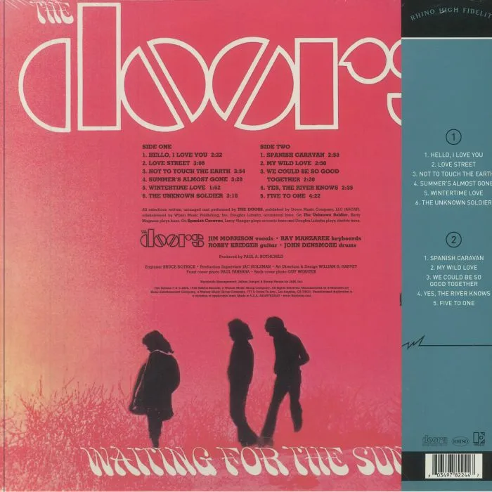 Back cover — The DOORS — Waiting For The Sun (Rhino High Fidelity Edition) (B-STOCK)