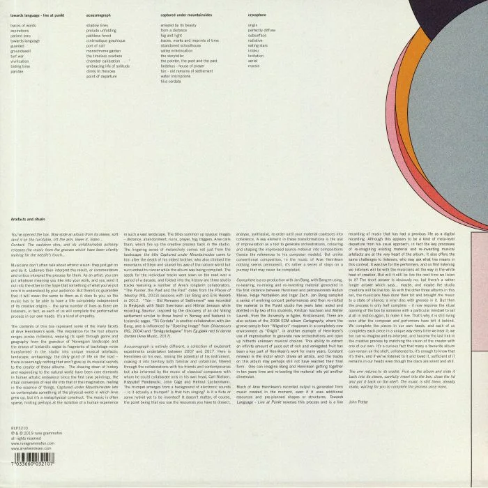 Back cover — Arve HENRIKSEN — The Timeless Nowhere