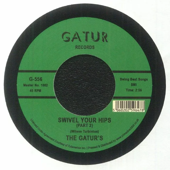 Back cover — The GATUR'S aka THE GATURS — Swivel Your Hips (Record Store Day RSD 2023)