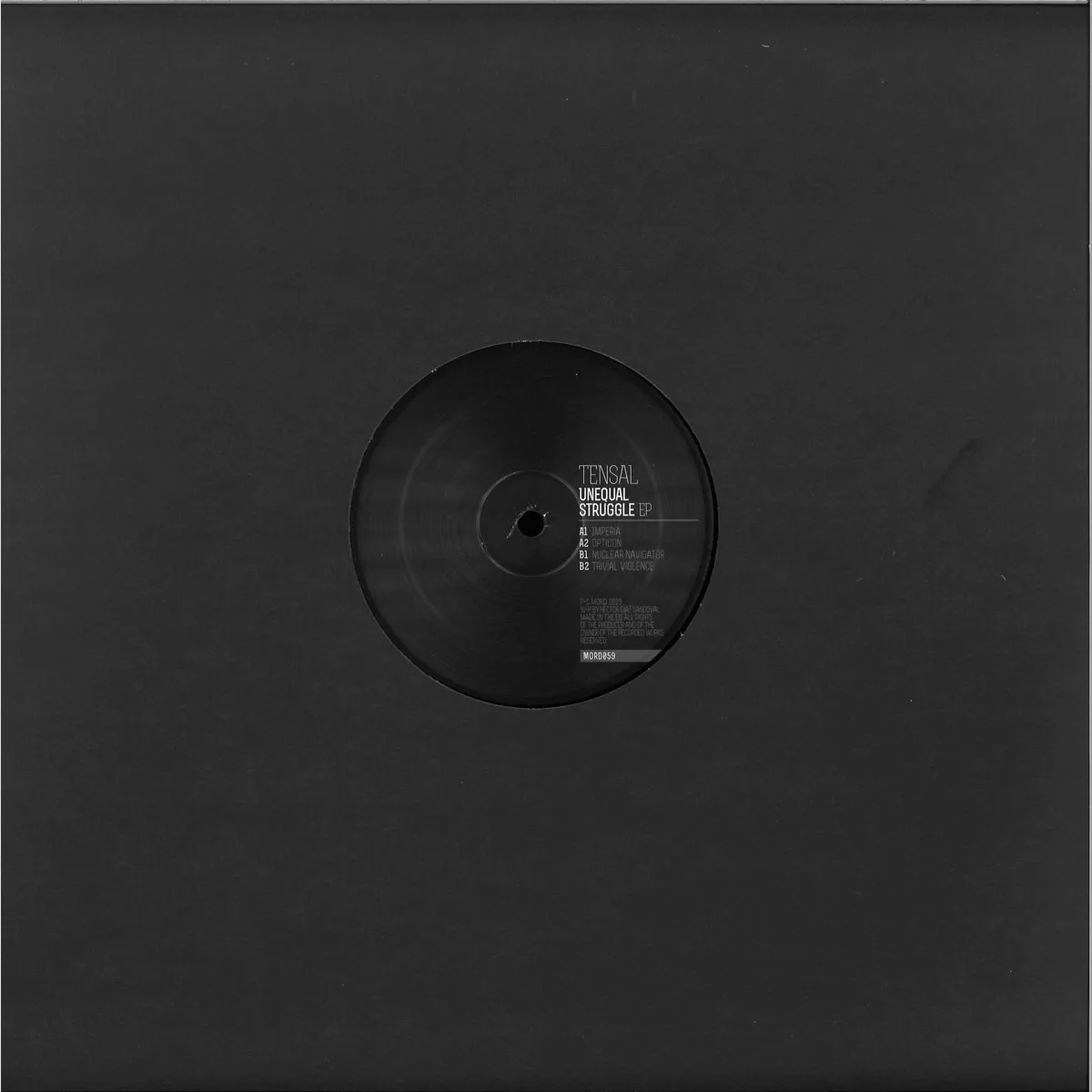 Обратная сторона обложки — Tensal — Unequal Struggle EP