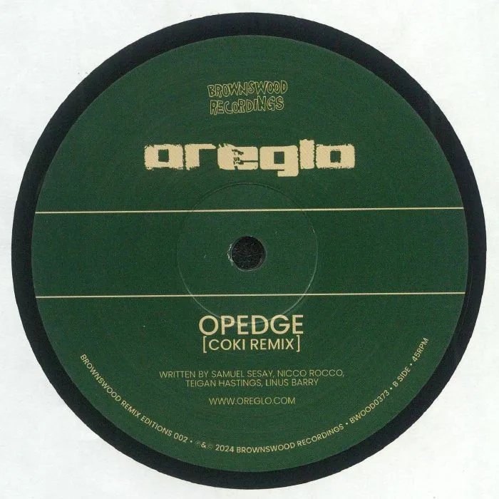 Back cover — OREGLO — Brownswood Remix Editions 002