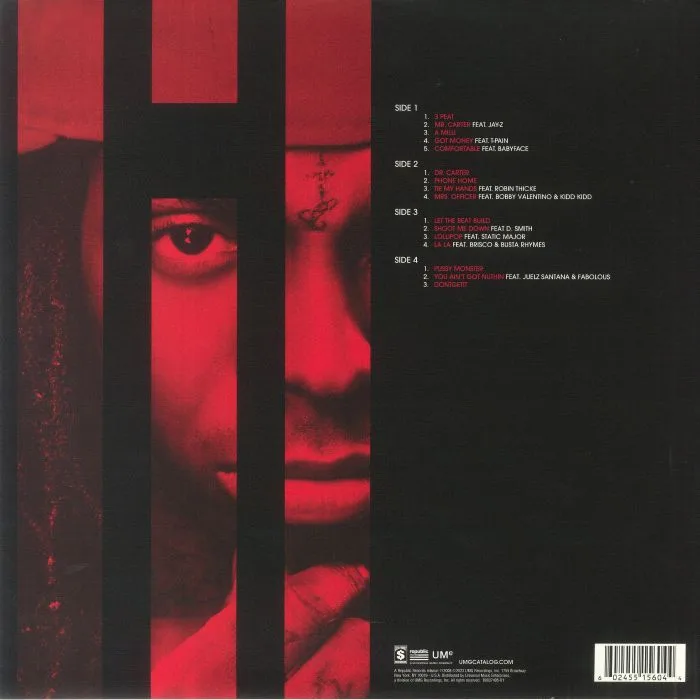 Back cover — LIL WAYNE — Tha Carter III (15th Anniversary Edition)