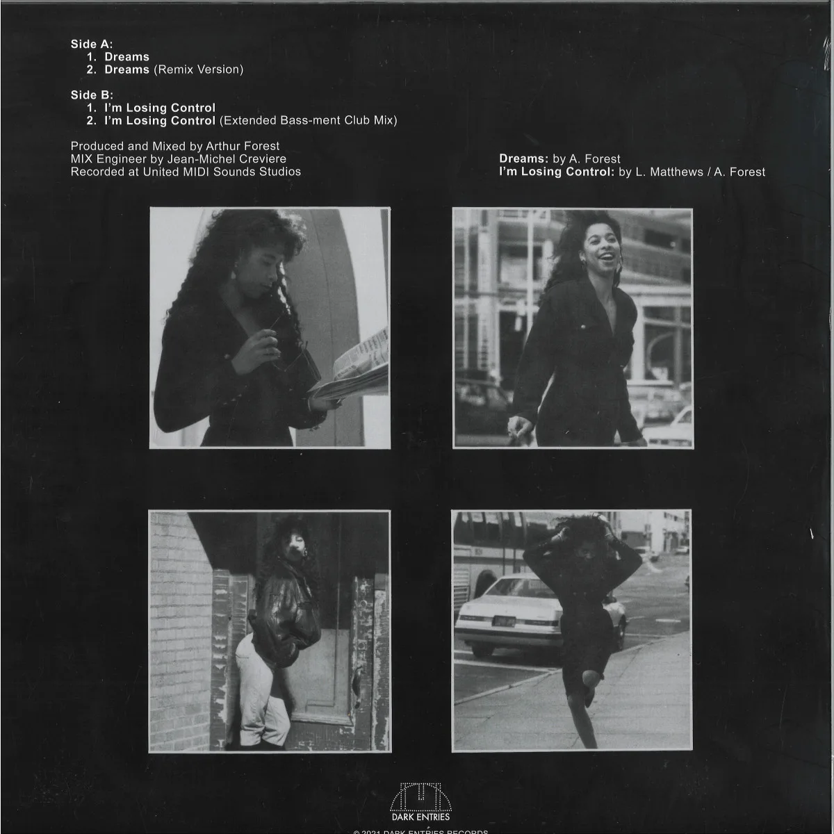 Back cover — Shawn Pittman — Dreams EP
