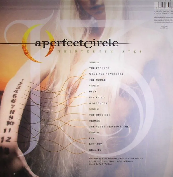 Обратная сторона обложки — A PERFECT CIRCLE — Thirteenth Step
