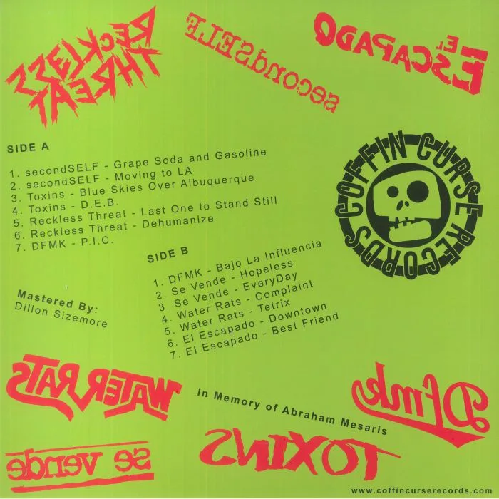 Обратная сторона обложки — VARIOUS — Coffin Curse Split Series Vol 2