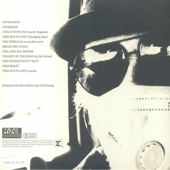Обратная сторона обложки — Neil YOUNG / CRAZY HORSE — World Record (B-STOCK)