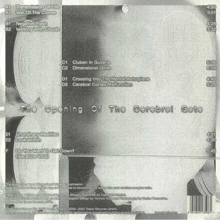 Back cover — TRANSLLUSION — The Opening Of The Cerebral Gate (reissue)