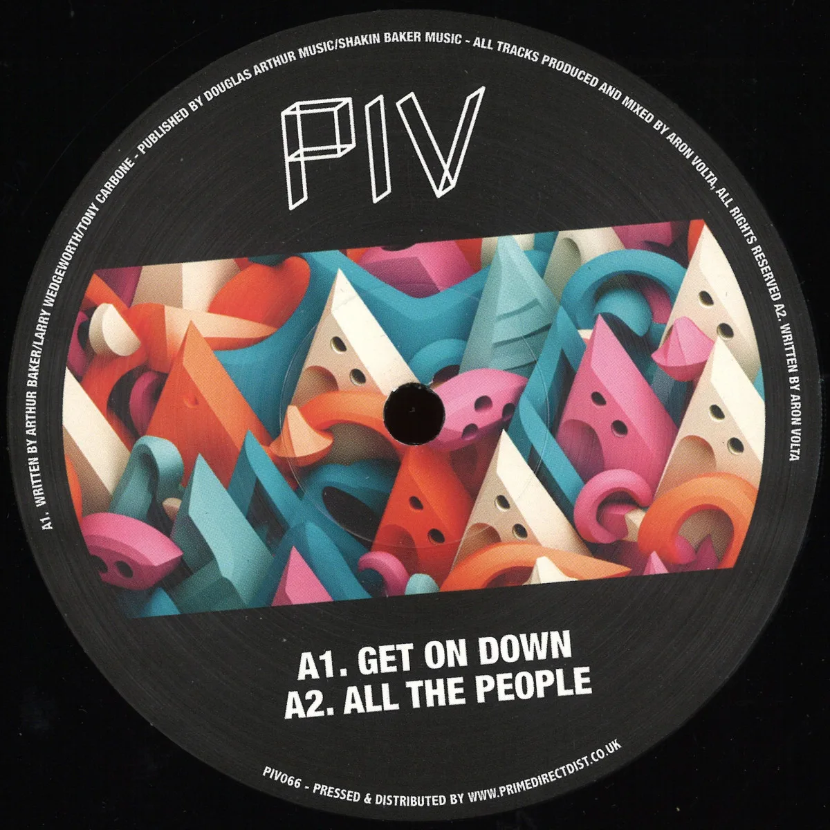 Лицевая сторона обложки — Aron Volta — Get On Down EP
