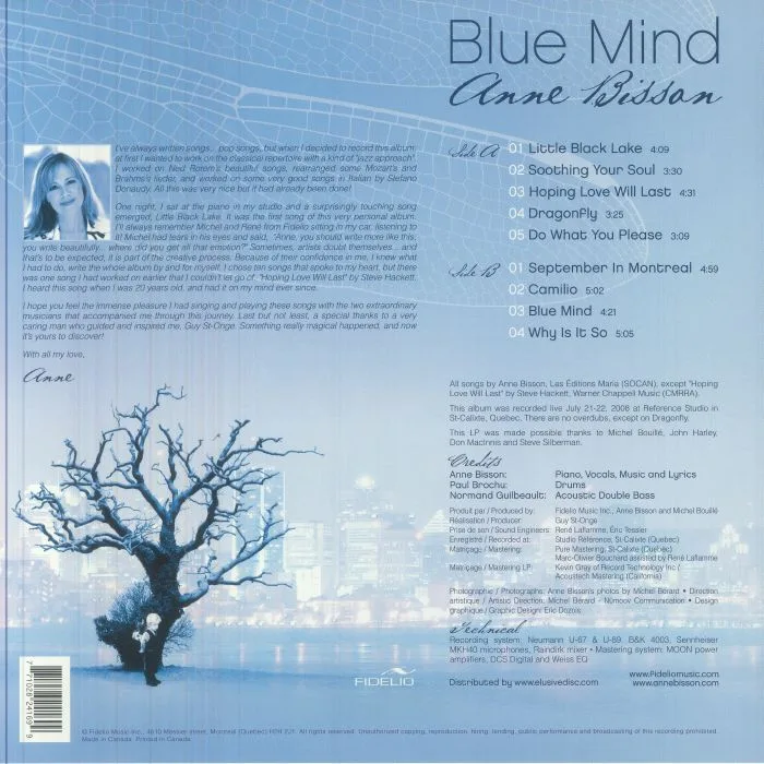 Обратная сторона обложки — Anne BISSON — Blue Mind