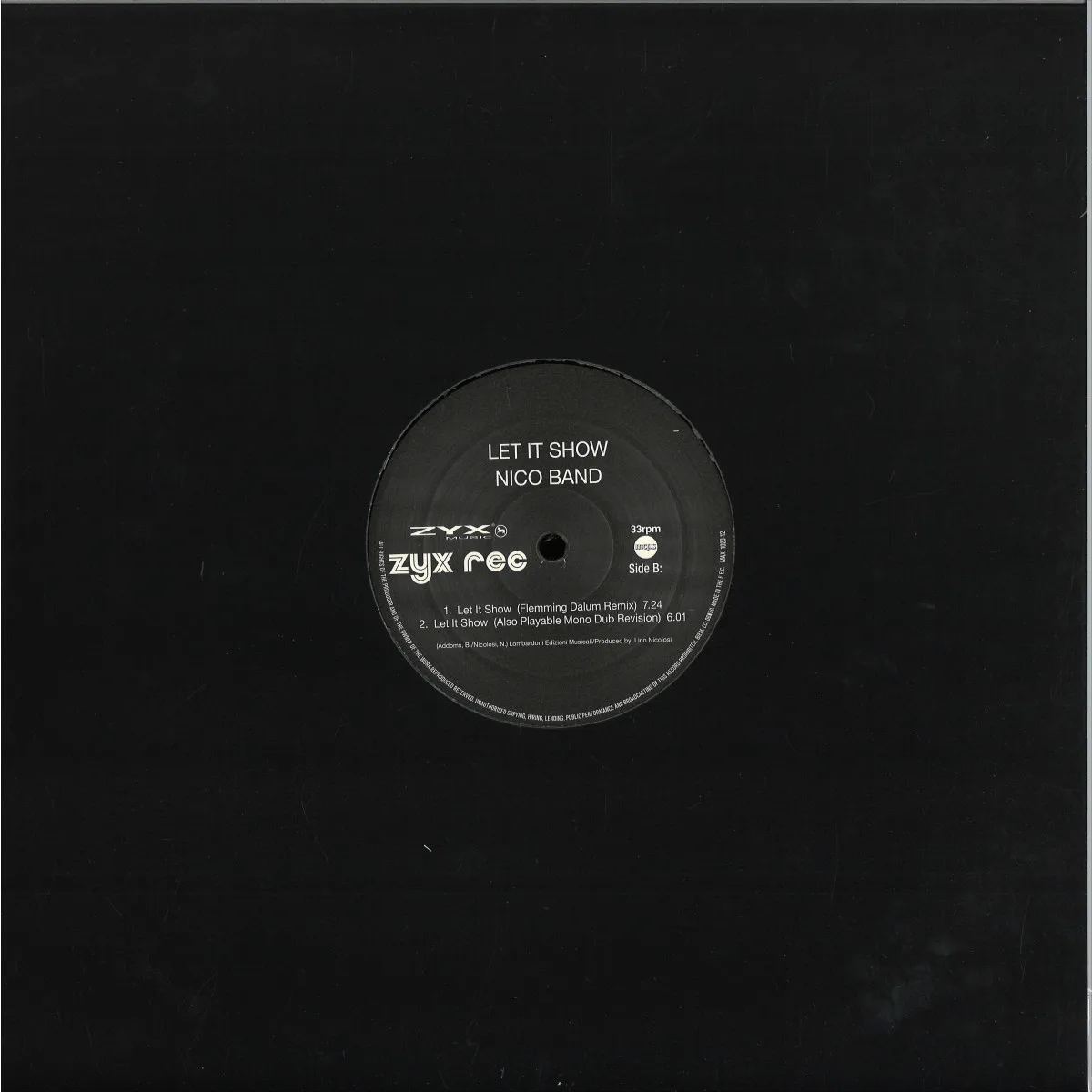 Back cover — Nico Band — LET IS SHOW