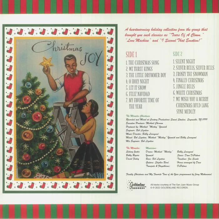 Обратная сторона обложки — The MIRACLES — A Soulful Christmas