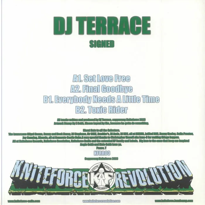 Back cover — DJ TERRACE — Signed