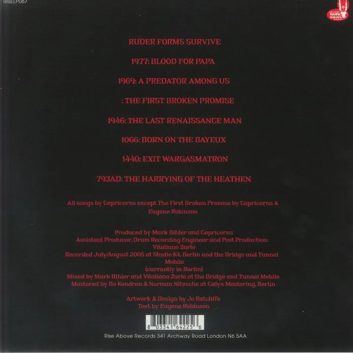 Back cover — CAPRICORNS — Ruder Forms Survive
