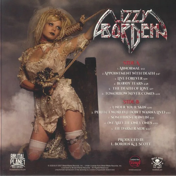 Back cover — Lizzy BORDEN — Appointment With Death (reissue)
