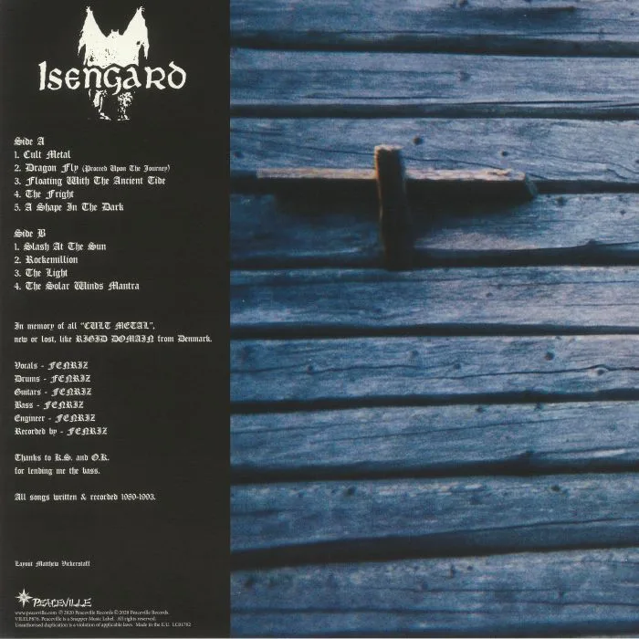 Back cover — ISENGARD — Varjevndogn