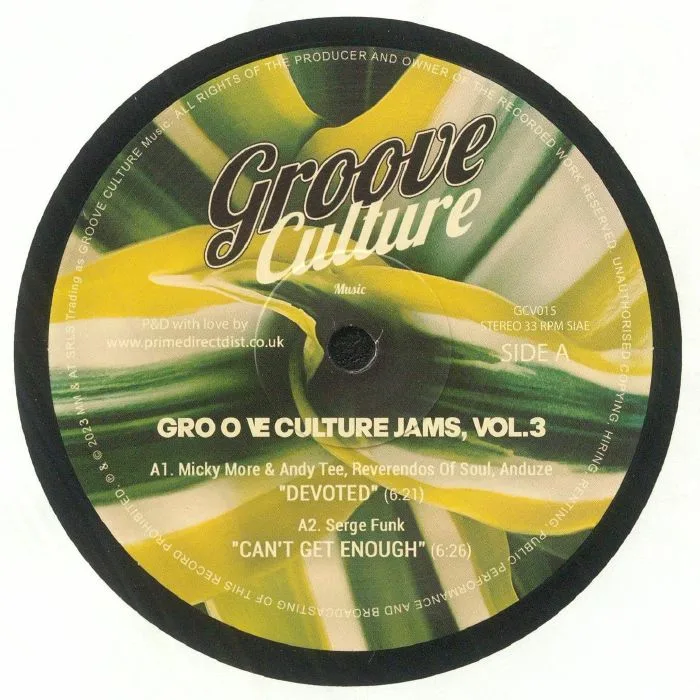Front cover — MICKY MORE / ANDY TEE / REVERENDOS OF SOUL / ANDUZE / SERGE FUNK / DANNY LOSITO — Groove Culture Jams Vol 3