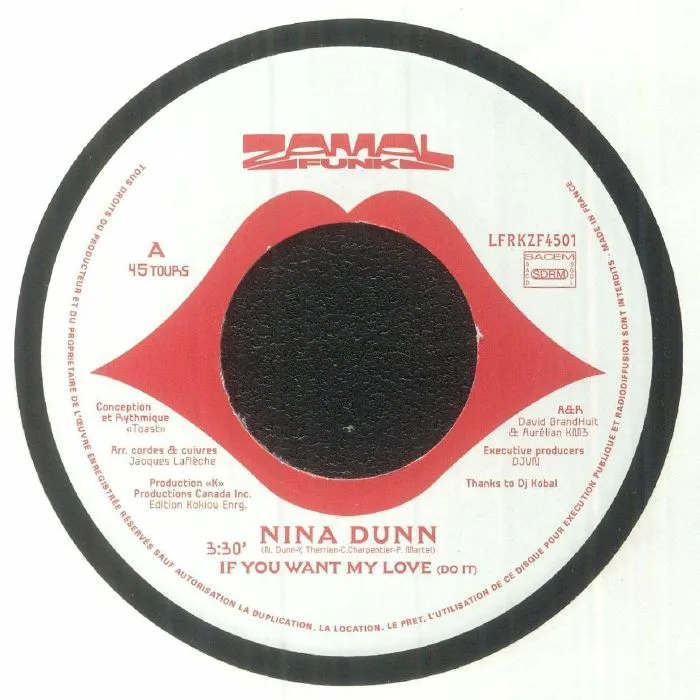 Front cover — Nina DUNN — If You Want My Love (Do It) (reissue)