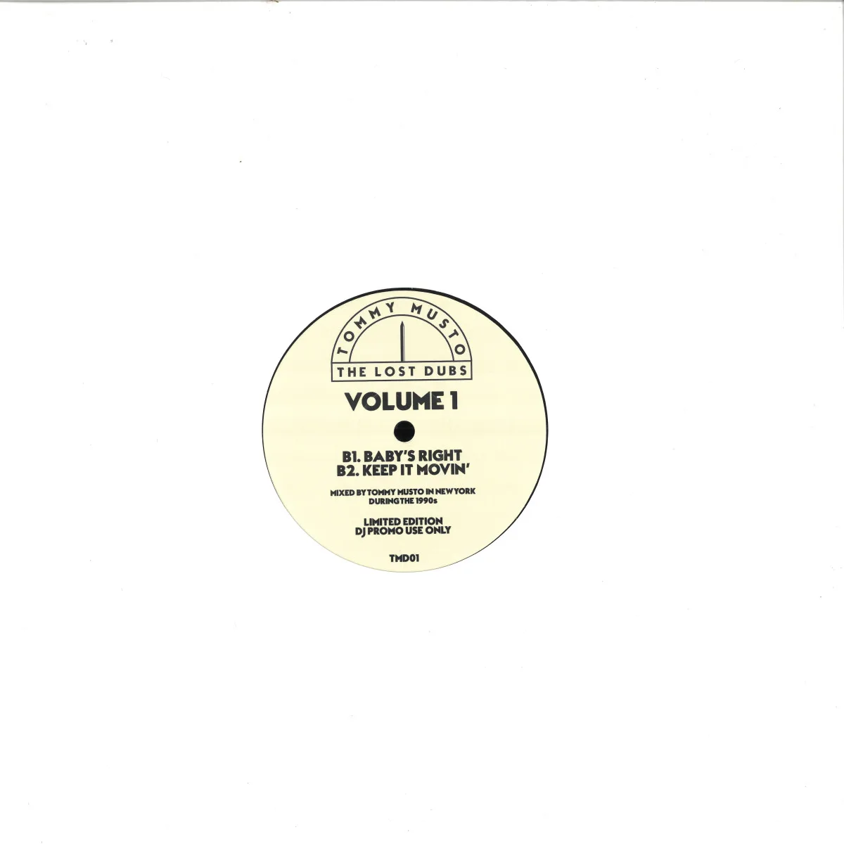 Обратная сторона обложки — Tommy Musto — The Lost Dubs - Vol 1