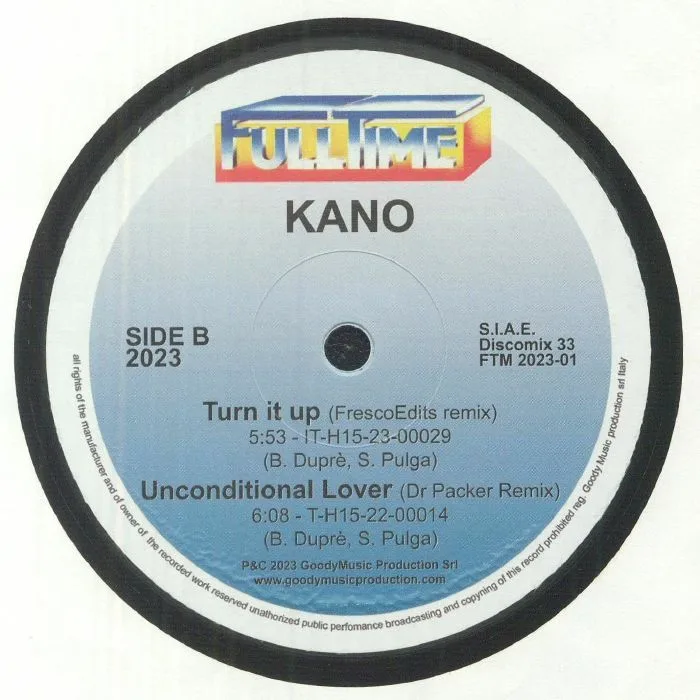 Back cover — KANO — Turn It Up: Remixes