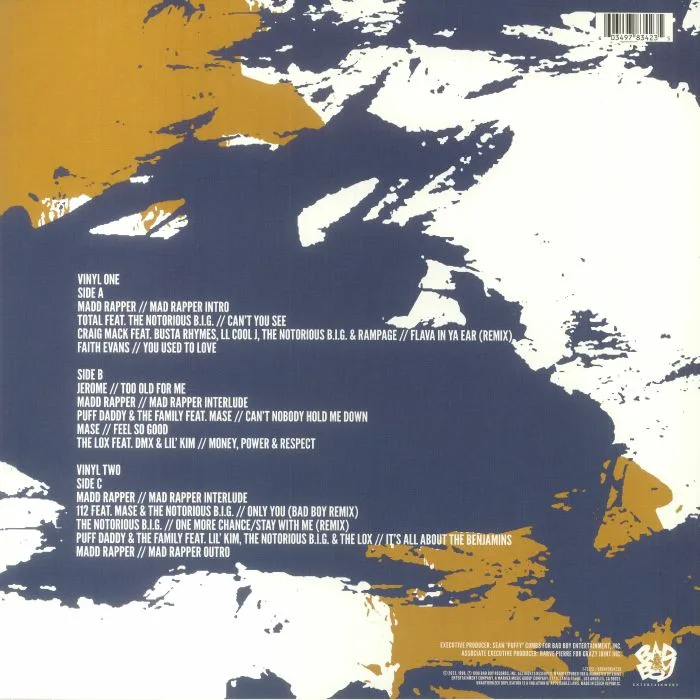 Back cover — VARIOUS — Bad Boy Greatest Hits Vol 1 (25th Anniversary Edition)