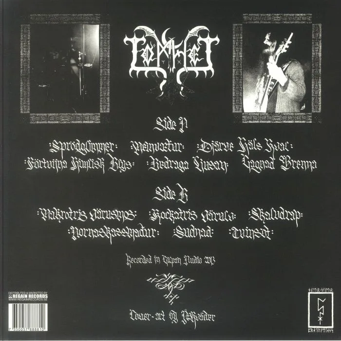 Back cover — TOMHET — Tomhet