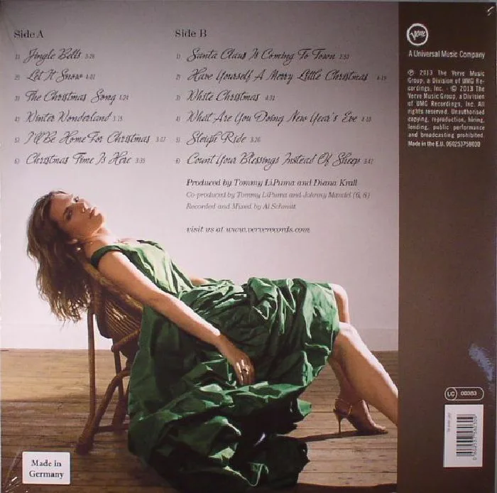 Back cover — Diana KRALL feat THE CLAYTON / HAMILTON JAZZ ORCHESTRA — Christmas Songs (reissue)