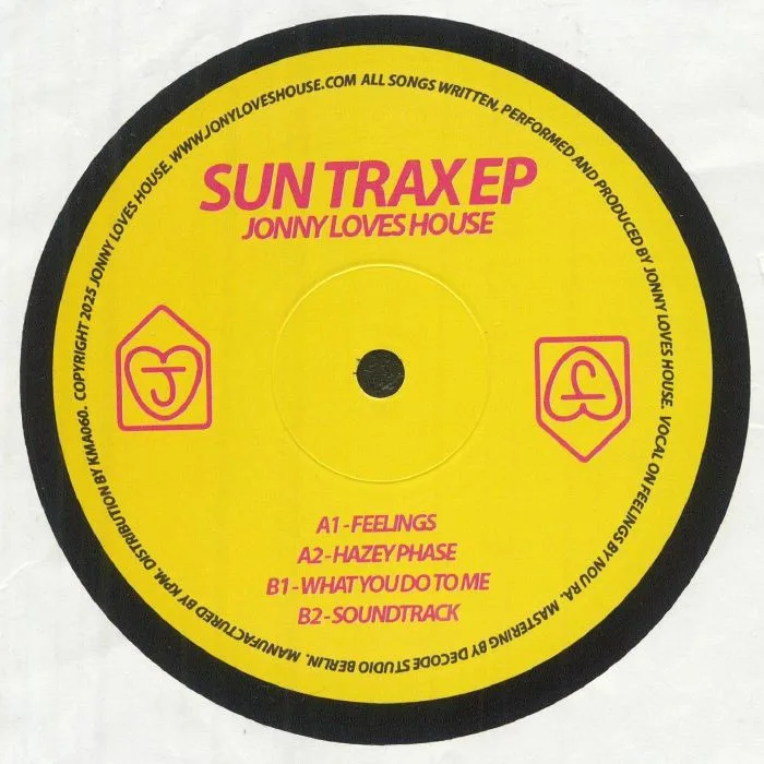 Лицевая сторона обложки — JONNY LOVES HOUSE — Sun Trax EP