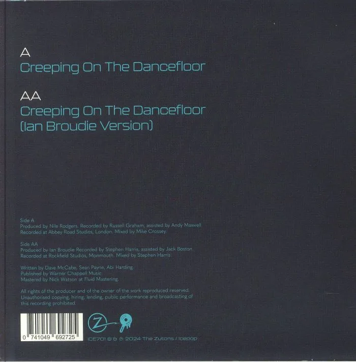 Back cover — The ZUTONS — Creeping On The Dancefloor