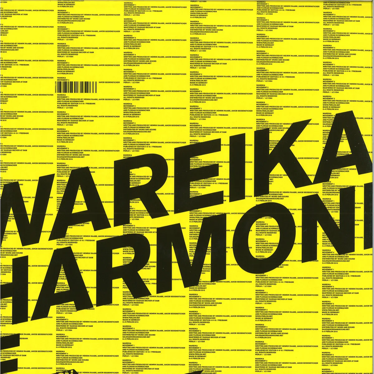 Обратная сторона обложки — Wareika — Harmonie Park 2x12"